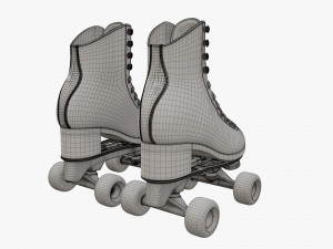 Quad roller skates with boots Modelo 3D