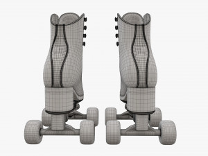 Quad roller skates with boots Modelo 3D