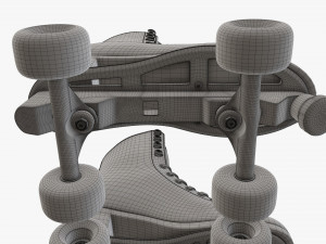 Quad roller skates with boots Modelo 3D