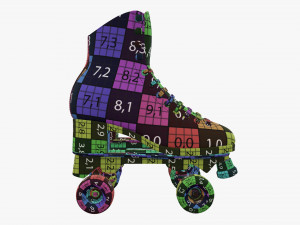 Quad roller skates with boots Modelo 3D