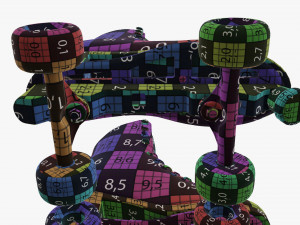 Quad roller skates with boots Modelo 3D