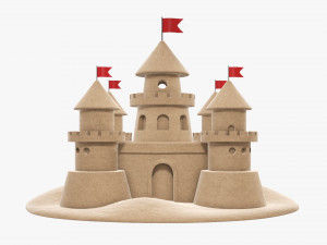 Sand castle 3D मॉडल