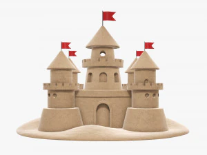 रेत का महल 3D मॉडल
