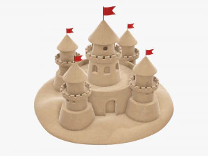 रेत का महल 3D मॉडल