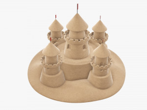 Sand castle 3D मॉडल