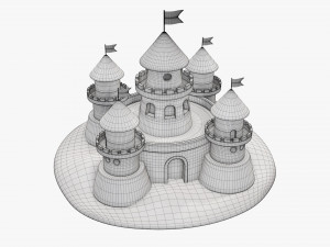 Sand castle 3D मॉडल