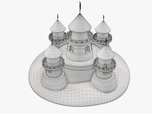 रेत का महल 3D मॉडल