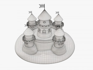 Sand castle 3D मॉडल