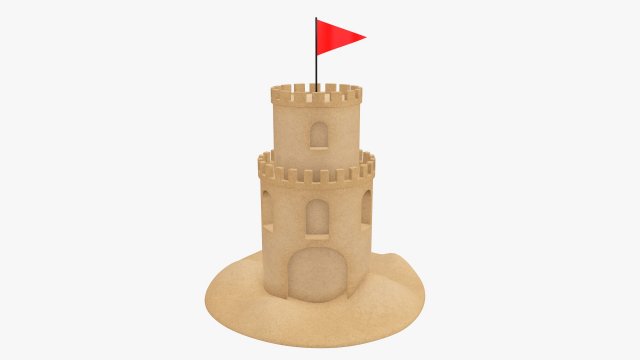 Sand castle 02 Modelo 3D .c4d .max .obj .3ds .fbx .stl .blend 