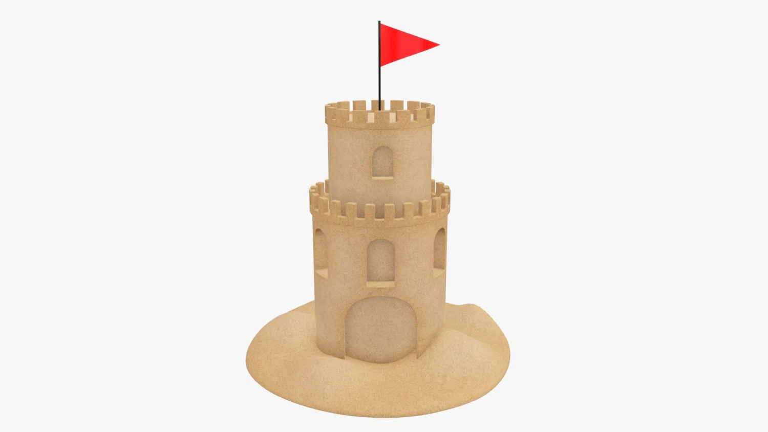 Castello di sabbia 02 Modello 3D .c4d .max .obj .3ds .fbx .stl .blend 