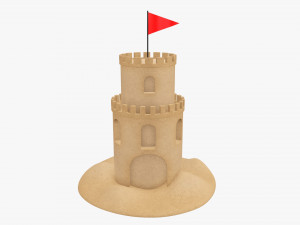 Sand castle 02 3D Model