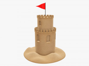 Sand castle 02 Modelo 3D