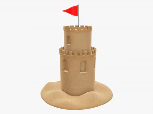 Castello di sabbia 02 Modello 3D