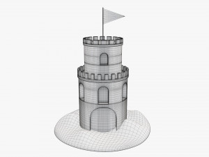 Sand castle 02 Modelo 3D
