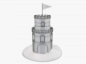 Castello di sabbia 02 Modello 3D