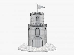 Sand castle 02 Modelo 3D