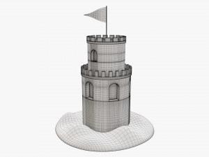 Sand castle 02 Modelo 3D