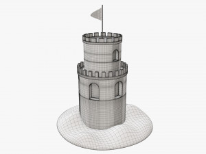 Sand castle 02 Modelo 3D