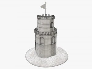 Castello di sabbia 02 Modello 3D