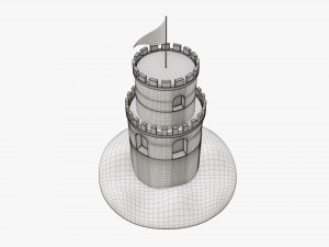 Sand castle 02 Modelo 3D