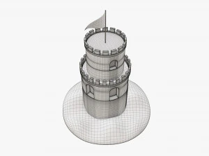 Castello di sabbia 02 Modello 3D