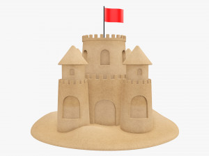 Sand castle 03 3D Model