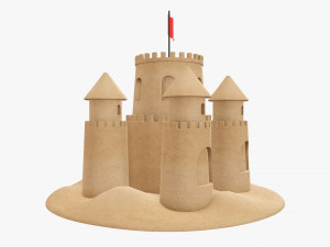Sand castle 03 3D Model