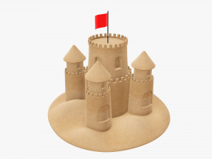 Sand castle 03 3D Model