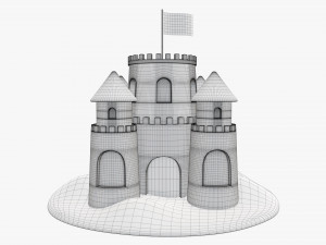 Sand castle 03 3D Model