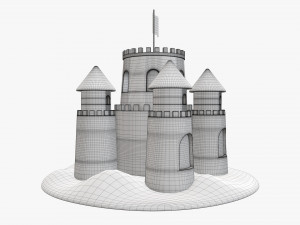 Sand castle 03 3D Model
