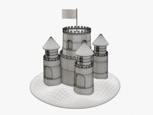 Sand castle 03 3D Model