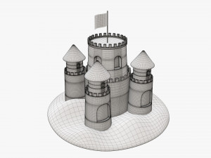 Sand castle 03 3D Model