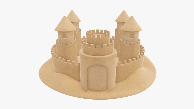 Sand castle 04 3D 模型 .c4d .max .obj .3ds .fbx .stl .blend 