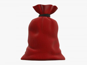 Santa Claus Christmas gift bag 01 3D Model