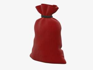 Santa Claus Christmas gift bag 01 Modelo 3D
