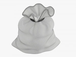 Santa Claus Christmas gift bag 01 3D Model
