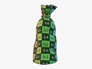Santa Claus Christmas gift bag 01 Modelo 3D