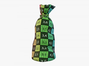 Santa Claus Christmas gift bag 01 3D Model