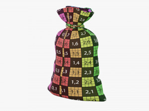 Santa Claus Christmas gift bag 01 Modelo 3D