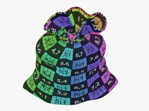 Santa Claus Christmas gift bag 01 Modelo 3D
