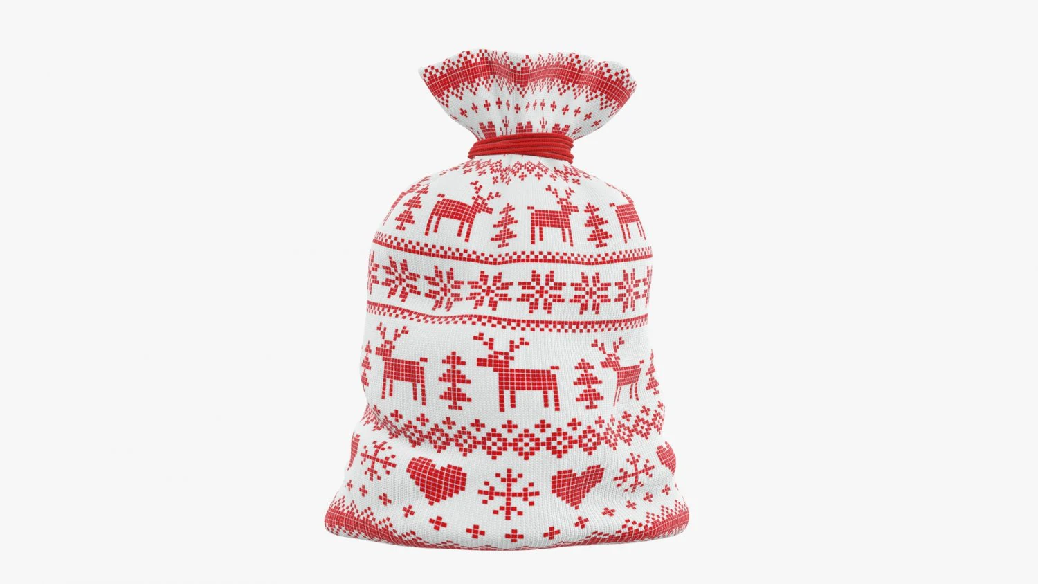 Santa Claus Christmas gift bag 02 3D Model .c4d .max .obj .3ds .fbx .stl .blend 