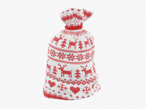 Santa Claus Christmas gift bag 02 Model 3D