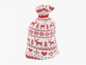 Santa Claus Christmas gift bag 02 3D Model