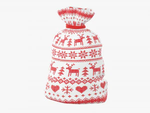 Santa Claus Christmas gift bag 02 3D Model