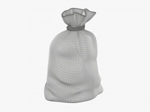 Santa Claus Christmas gift bag 02 Model 3D