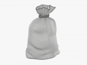 Santa Claus Christmas gift bag 02 3D Model