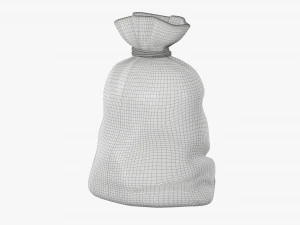 Santa Claus Christmas gift bag 02 3D Model