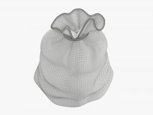 Santa Claus Christmas gift bag 02 3D Model