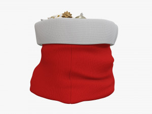 Santa Claus Christmas gift bag 04 with gifts Modelo 3D