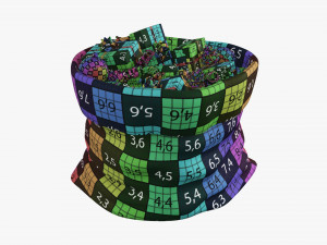 Santa Claus Christmas gift bag 04 with gifts Modelo 3D